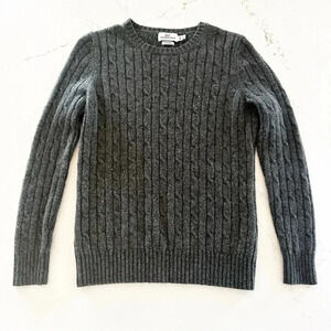 Vineyard Vines | Cashmere Classic Cable Crewneck Sweater | Charcoal | Medium